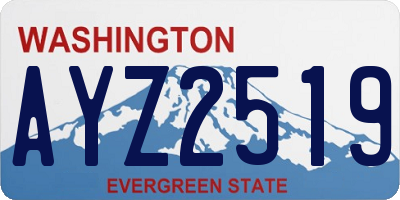 WA license plate AYZ2519