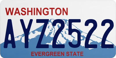 WA license plate AYZ2522