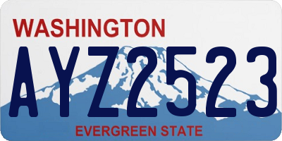 WA license plate AYZ2523