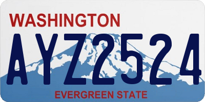 WA license plate AYZ2524