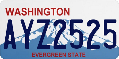 WA license plate AYZ2525