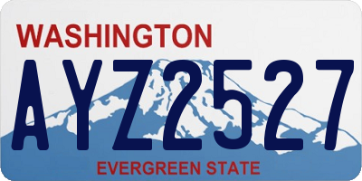 WA license plate AYZ2527