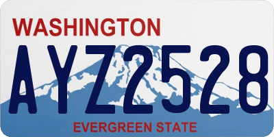 WA license plate AYZ2528