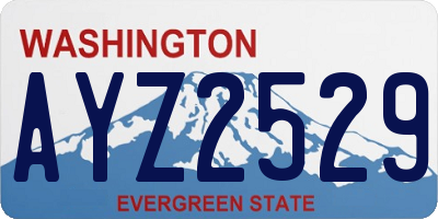 WA license plate AYZ2529