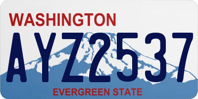 WA license plate AYZ2537