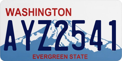 WA license plate AYZ2541