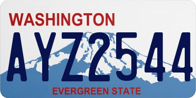 WA license plate AYZ2544