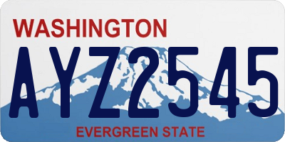 WA license plate AYZ2545