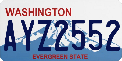 WA license plate AYZ2552