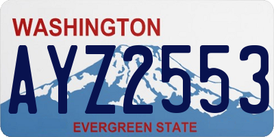 WA license plate AYZ2553