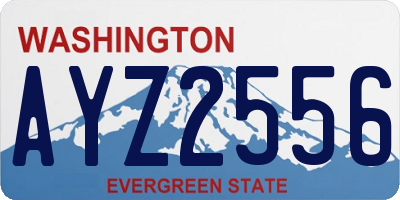 WA license plate AYZ2556