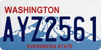 WA license plate AYZ2561