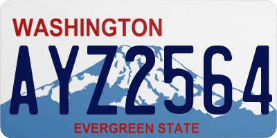 WA license plate AYZ2564