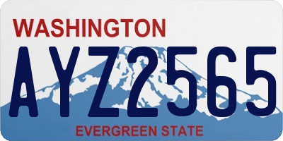 WA license plate AYZ2565