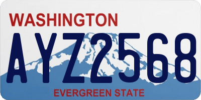 WA license plate AYZ2568