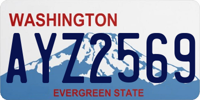 WA license plate AYZ2569