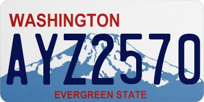 WA license plate AYZ2570