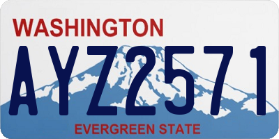 WA license plate AYZ2571