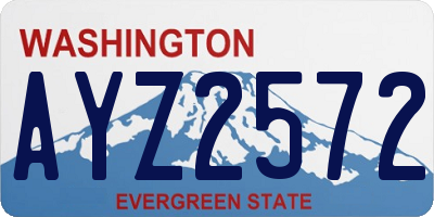 WA license plate AYZ2572