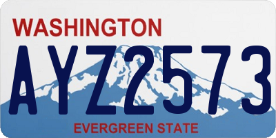 WA license plate AYZ2573