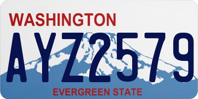 WA license plate AYZ2579