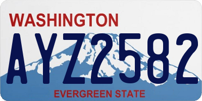 WA license plate AYZ2582