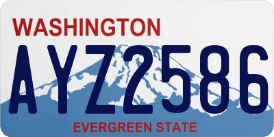 WA license plate AYZ2586