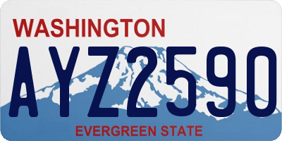 WA license plate AYZ2590