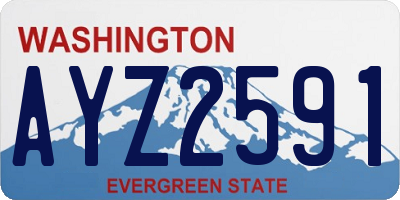 WA license plate AYZ2591