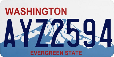 WA license plate AYZ2594