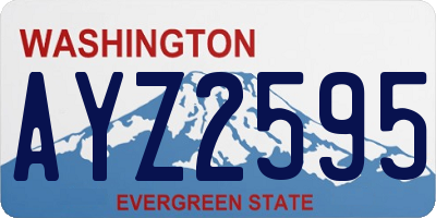 WA license plate AYZ2595