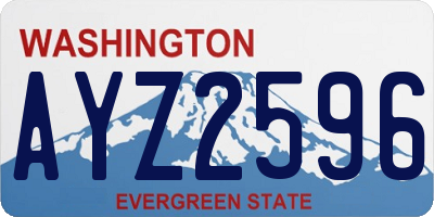 WA license plate AYZ2596