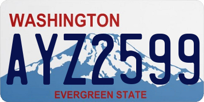 WA license plate AYZ2599