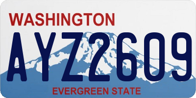 WA license plate AYZ2609