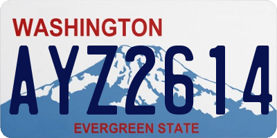 WA license plate AYZ2614