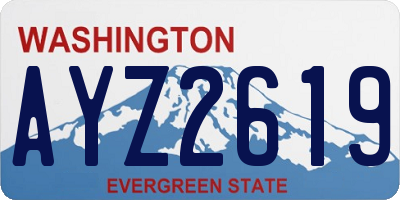 WA license plate AYZ2619