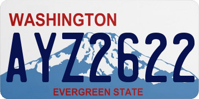 WA license plate AYZ2622