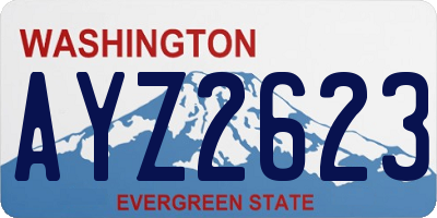 WA license plate AYZ2623