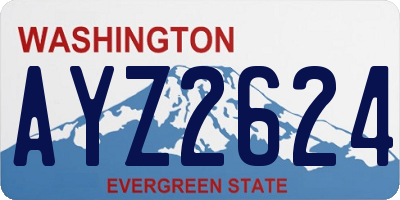 WA license plate AYZ2624