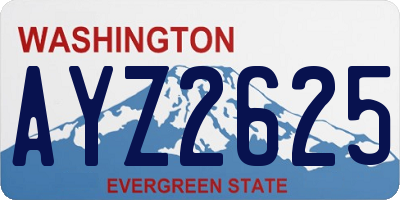 WA license plate AYZ2625