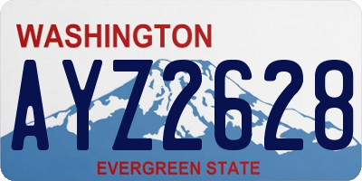 WA license plate AYZ2628