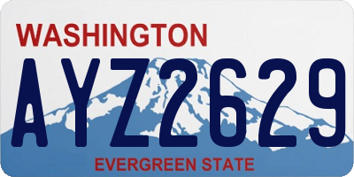 WA license plate AYZ2629