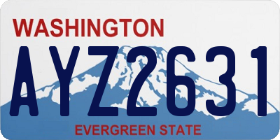 WA license plate AYZ2631