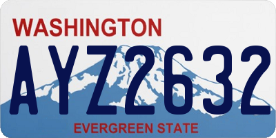 WA license plate AYZ2632