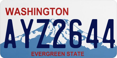 WA license plate AYZ2644