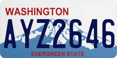 WA license plate AYZ2646