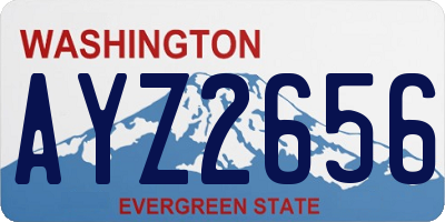 WA license plate AYZ2656