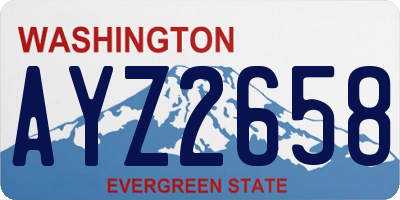 WA license plate AYZ2658