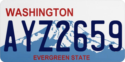 WA license plate AYZ2659