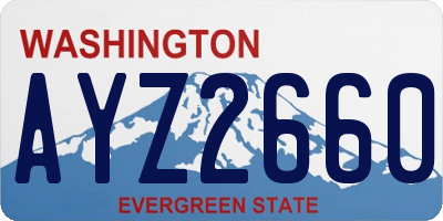 WA license plate AYZ2660